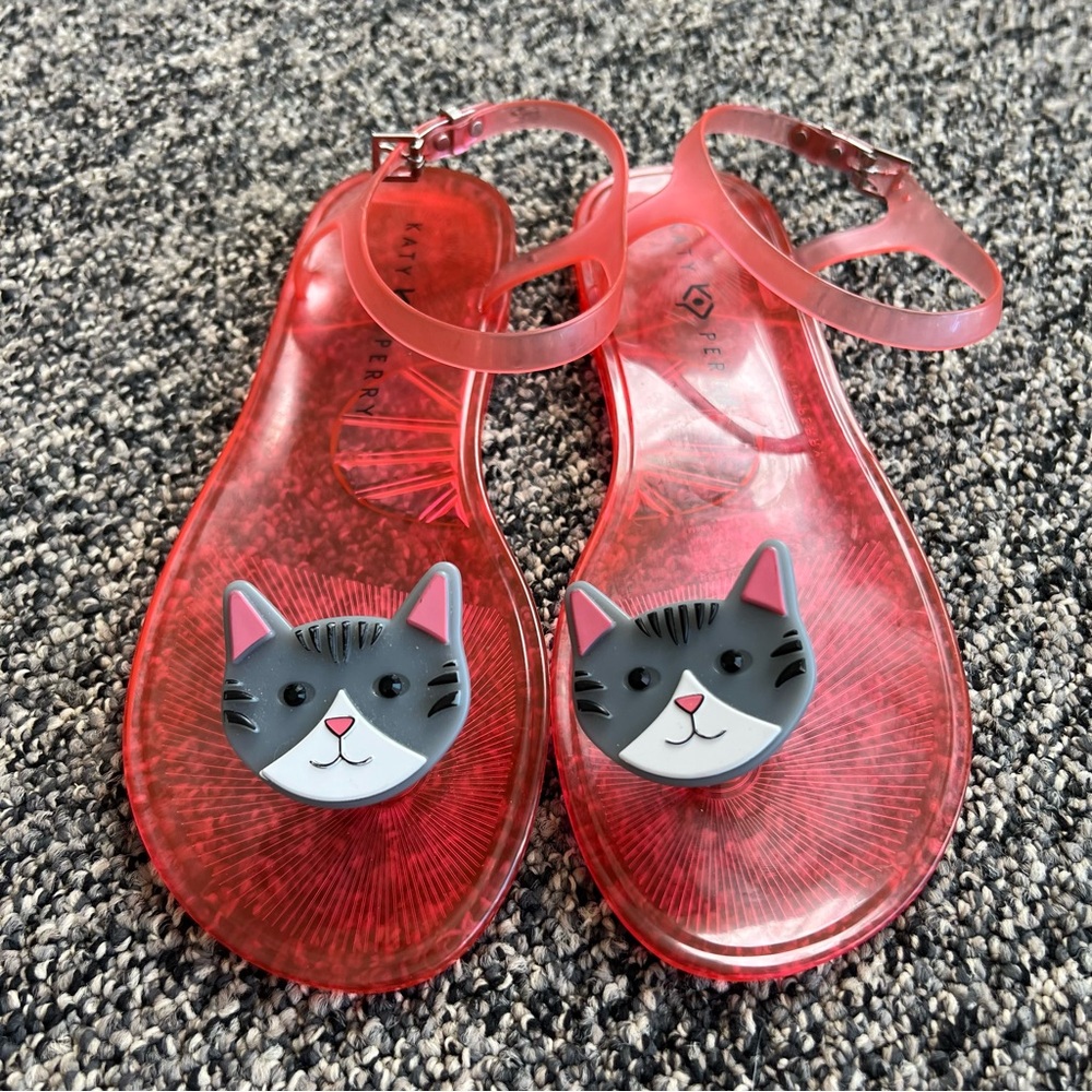 NWOT Katie Perry Collection Kitty Cat Jelly Sandals
